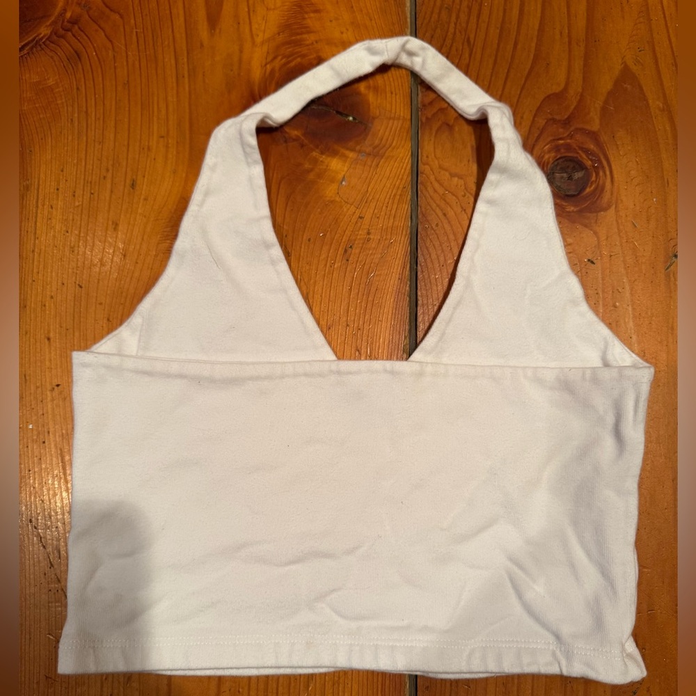 J Galt cropped halter top